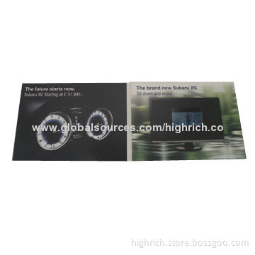 3.5-inch LCD Video Greeting Cards for Car Advertising, with 2GB Capacity